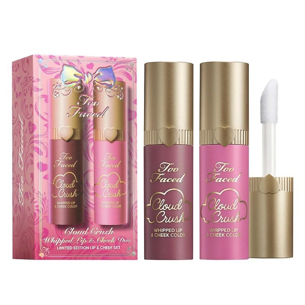 Too Faced Cloud Crush Lip & Cheek Duo - Pink and Gold